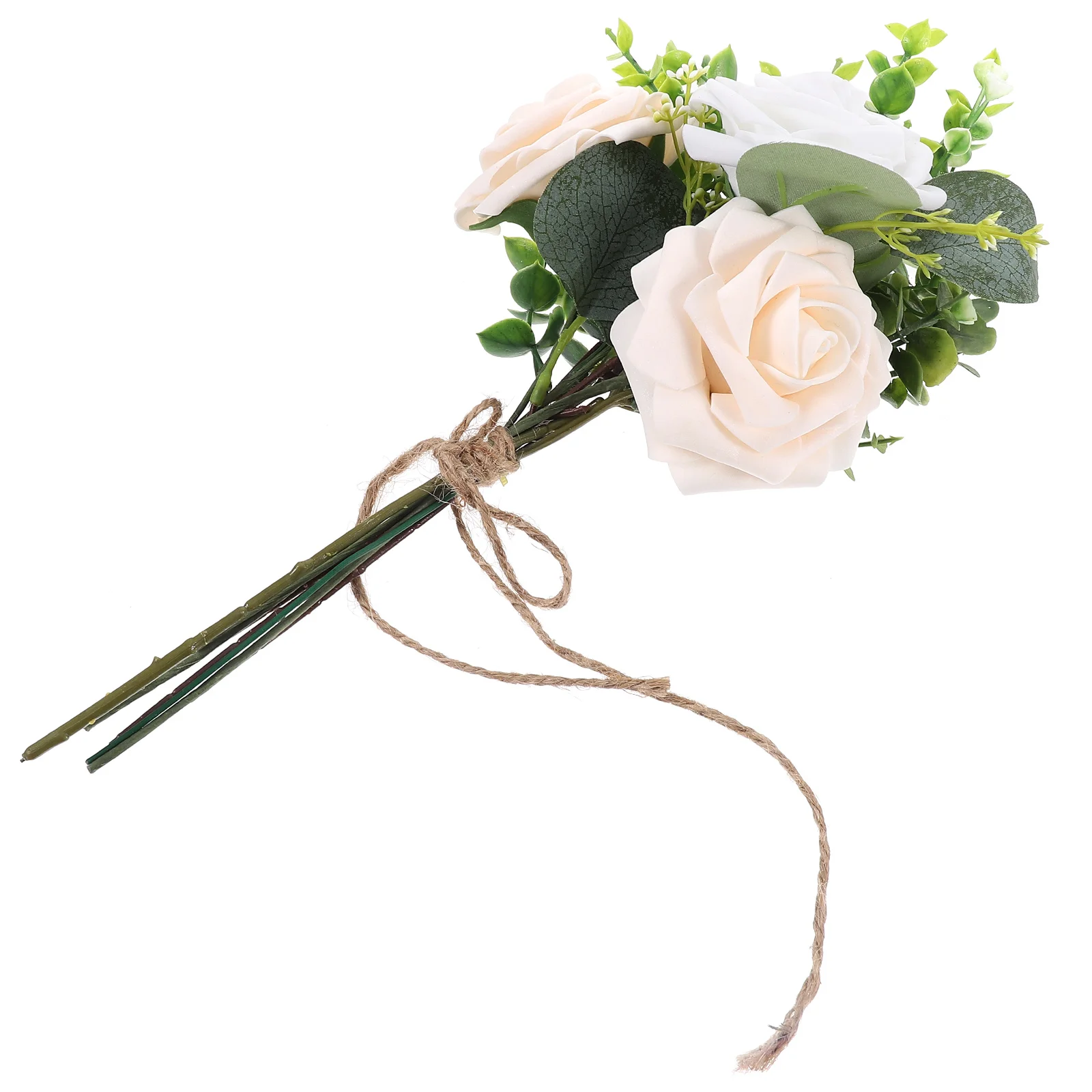 

Artificial Flower Bouquet 5739 Milk White Wedding Decor Bride Bridesmaid Home Table CenterpieceFlowers