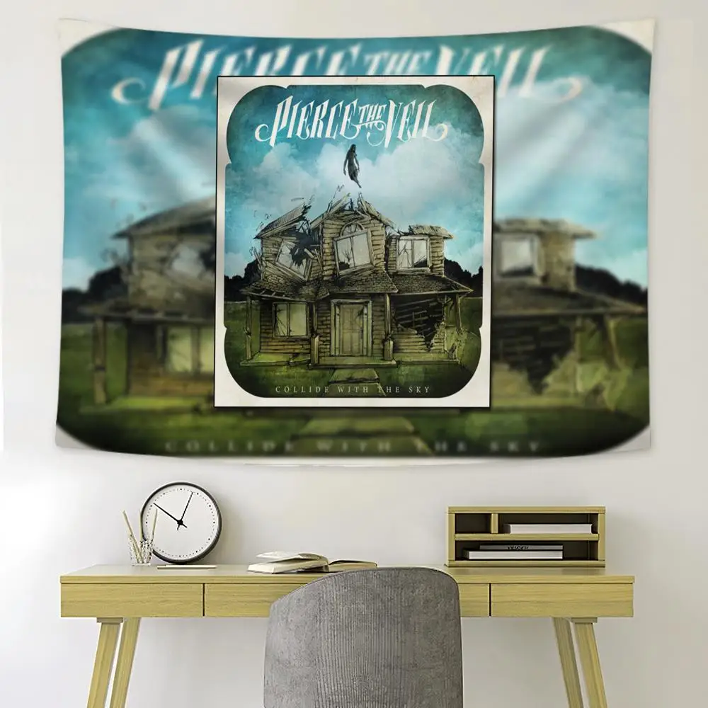 Singer P-Pierce The V-Veil Collide Tapestry Custom Bedroom Party Dormitory Interior Wall Bohemian Decoration Attached Clip