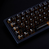 114 keys Black Aifei Transparent Keycaps Cherry Profile UV pad print Keycaps For Mx Switch Mechanical Keyboard Key caps