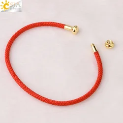 CSJA Trendy Red Thread String Bracelet for Men Women Open Cuff Making DIY Handmade Bracelets Jewelry Accessories G839