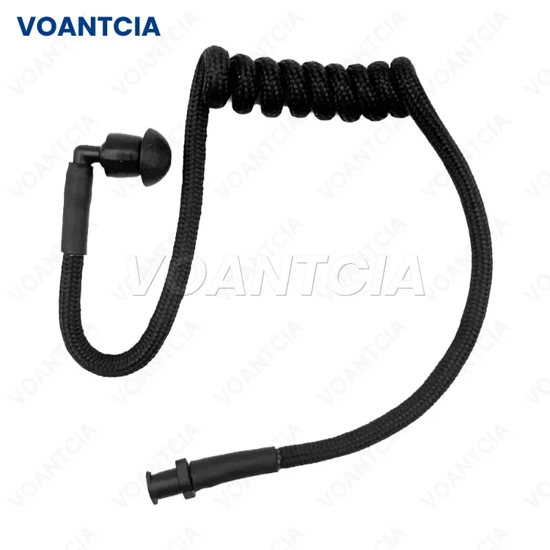 편조 어쿠스틱 코일 튜브, 나일론 습기 방지 라디오 헤드셋, 이어피스 교체 액세서리, 5 개