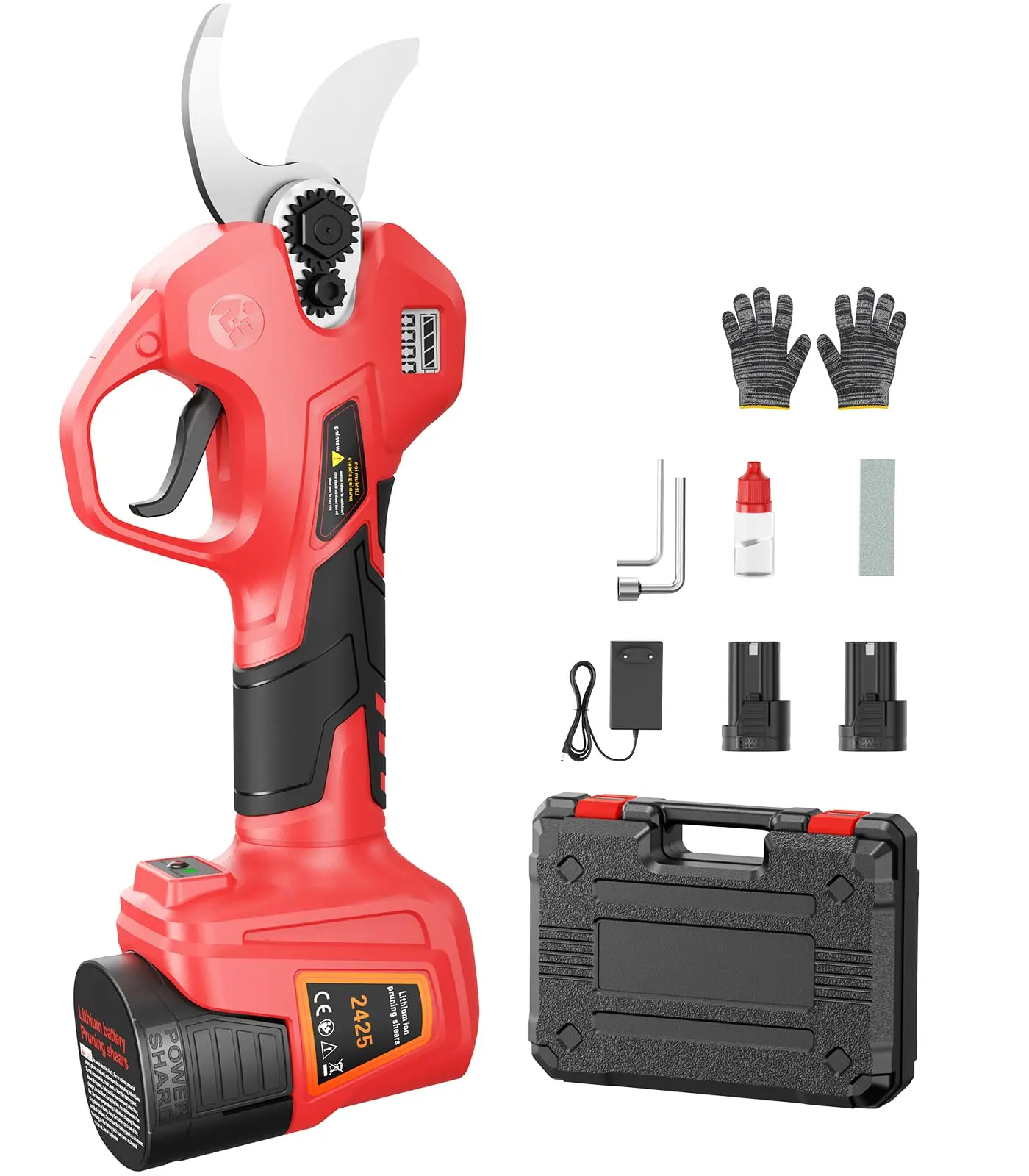 Electric Pruning Shears for Gardening,Garden Shears Brushless Trimming Branch Cutter 0.5 Second Shear Speed 0.9-1.5