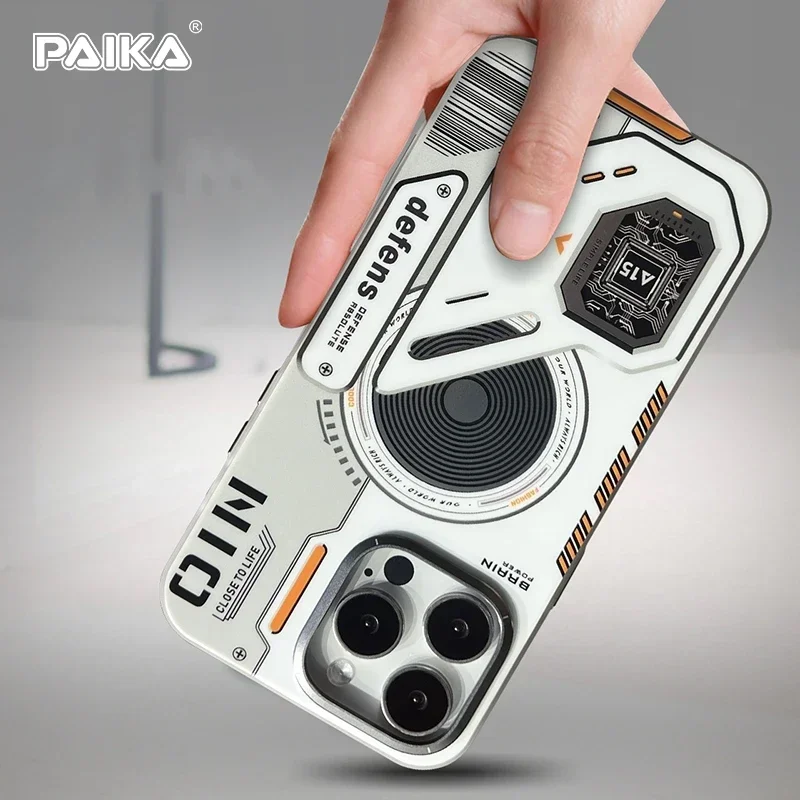 สําหรับMagsafe Matteเกราะแม่เหล็กไร้สายชาร์จสําหรับiPhone 16 15 14 13 Pro Maxกันกระแทกฝาครอบเลนส์