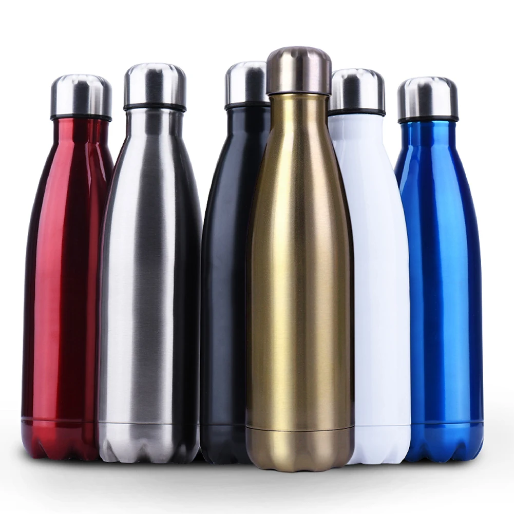 WSKEJI 1000Ml Stainless Steel Sport Bottle Water Double Leak-Proof Vacuum With Lid Thermal Bottle for Travel Work Office