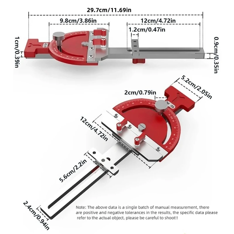 Adjustable Multi-angle Track Saw Guide Square Right Angle Guide Angle Stop for Makita Festool DeWalt Guide Rail