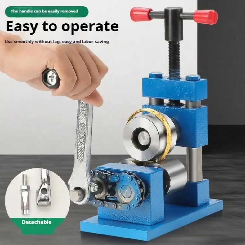 Manual Bending Machine Gold Silver and Copper Bracelet and Ring Shaping Machine Small Jewelry Processing and Rolling Machine.