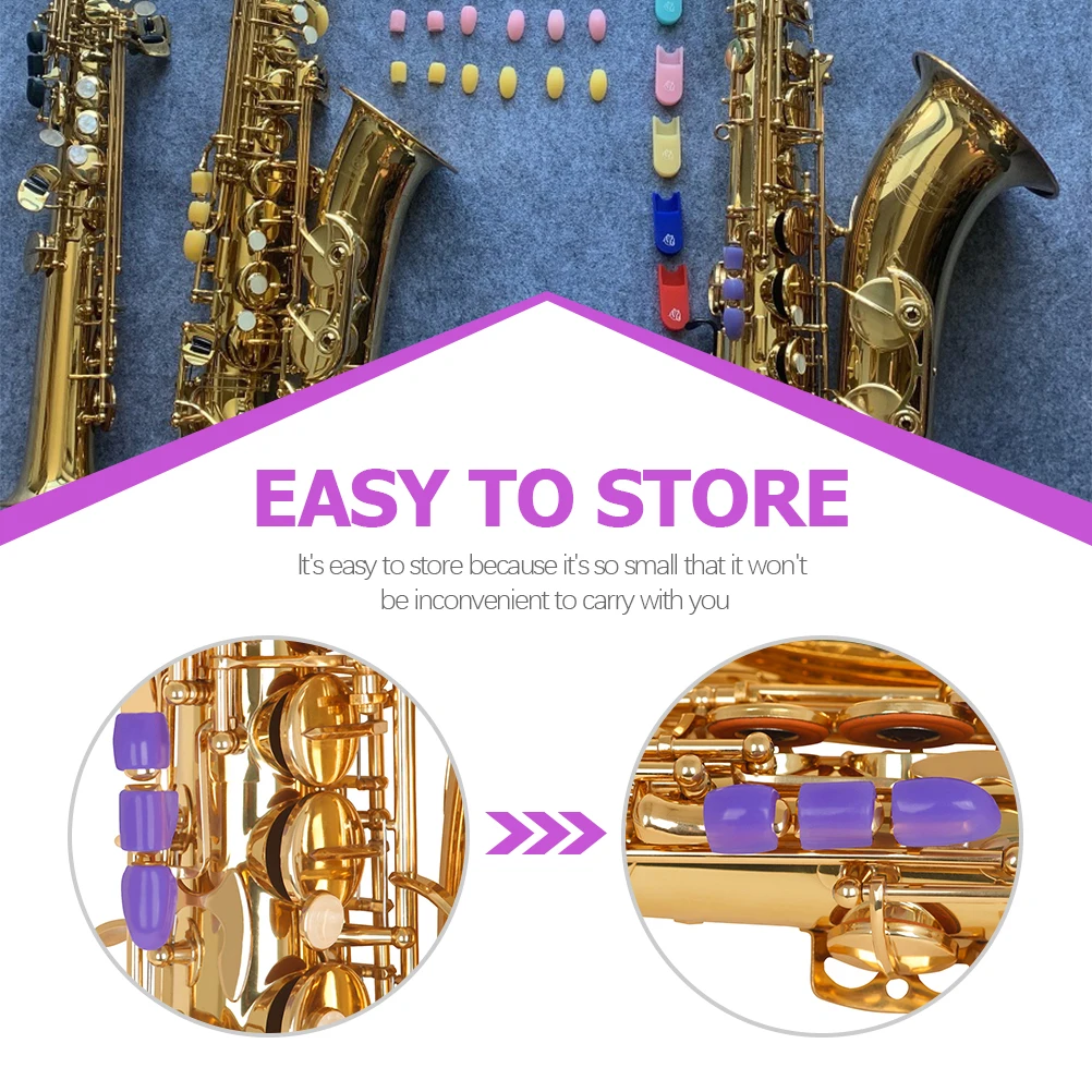 

6pcs Saxophone Side Key Pads Silicone Durable Covers Wind Instruments Accessories Music Parts Stable Installation Easy Storage