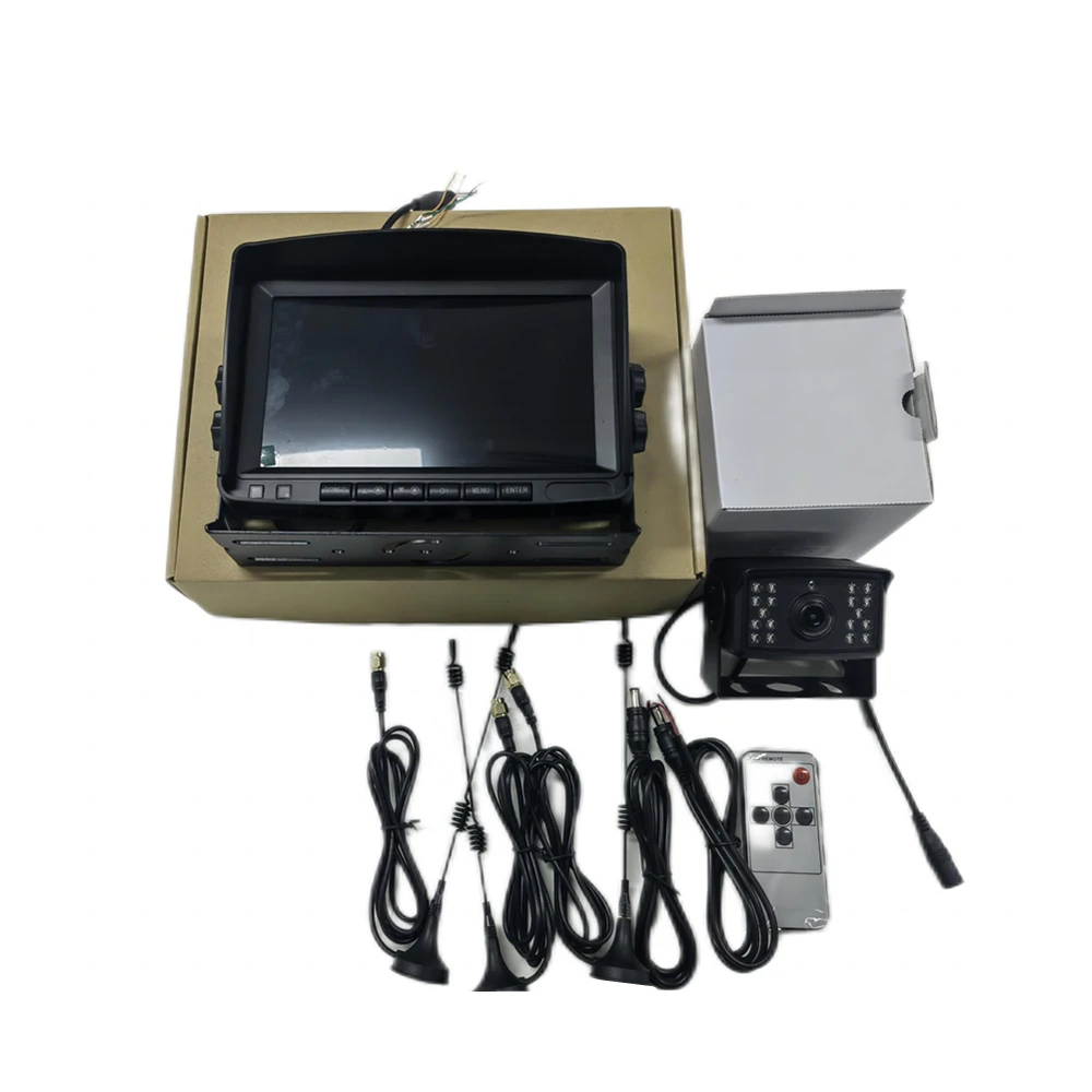 Kit de monitoreo de vigilancia inalámbrico para camión, tarjeta SD de 1 canal para vehículo, furgoneta, Taxi, móvil, pantalla de 7 pulgadas, AHD 1080P