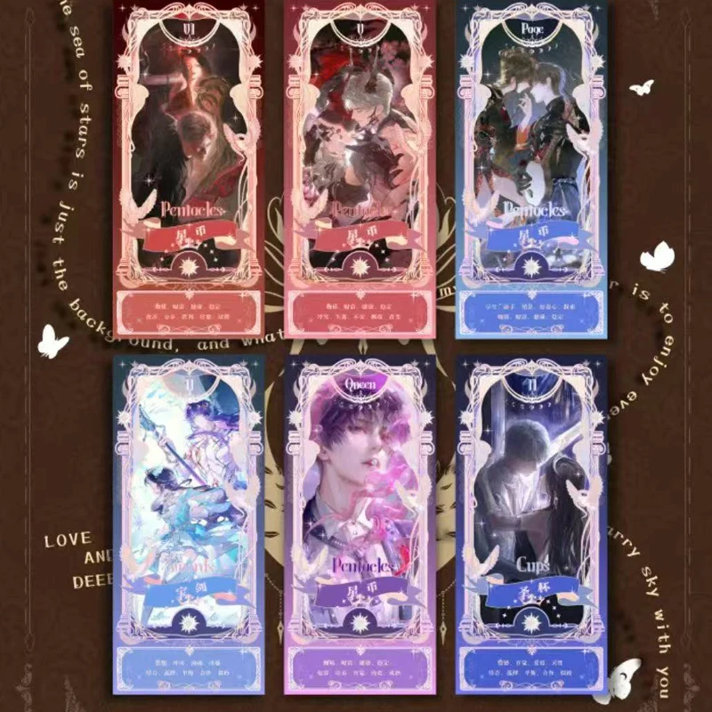 Boîte de Collection Love And Deep Space, cartes de Tarot, Love Fortune Teller Zayne Rafayel Sylus Anime Girl Gacha, vente en gros