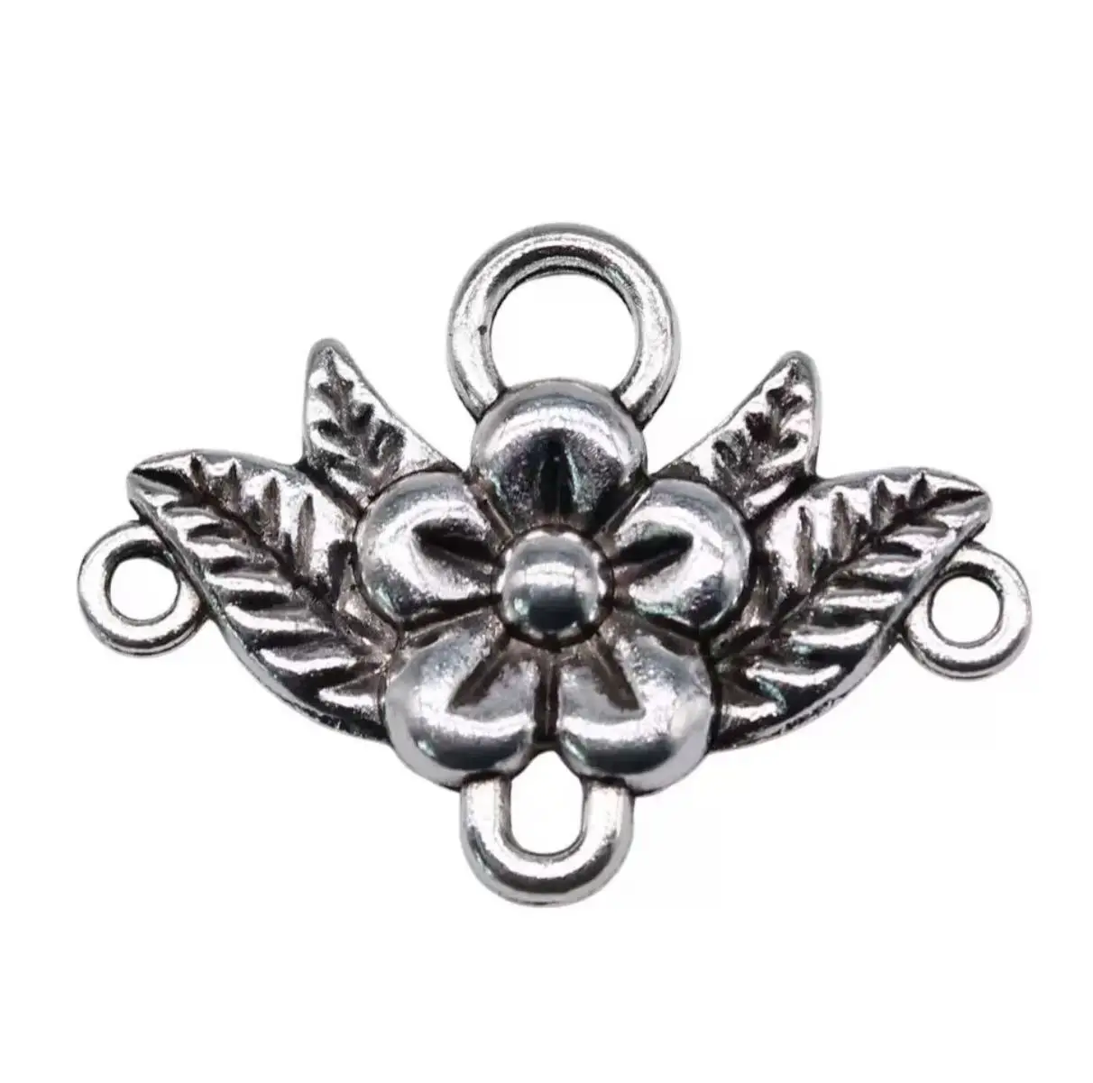 

10pcs 32*23mm Zinc alloy metal leaf with flower design pendants for handmade HWZ0101