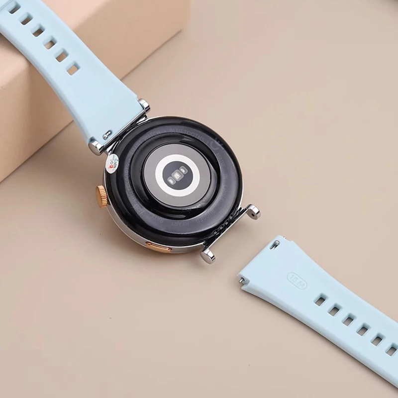 For Huawei GT5 Watch Strap New WatchGT5 Smart Watchband GT5 Ice Crystal Blue Silicone Bracelet GT4 Sport Breathable Rubber Belt