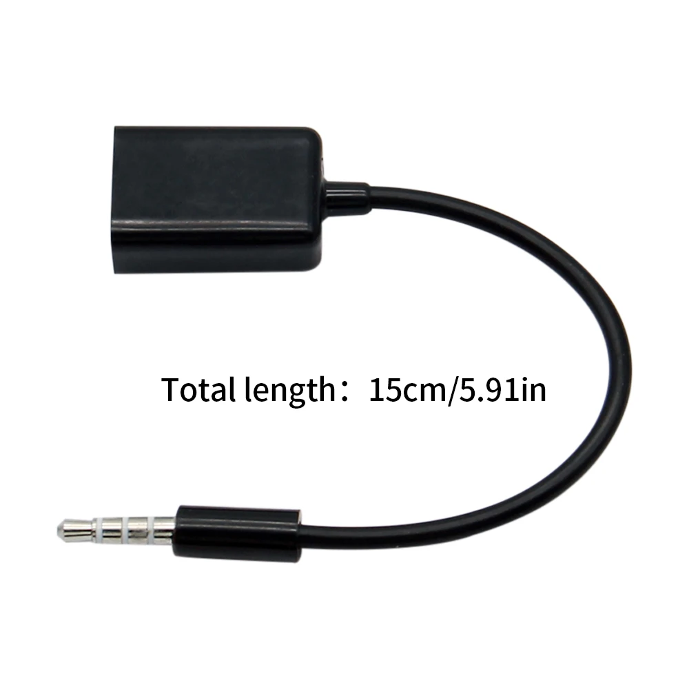 NEW Car Audio Cable OTG Female Adaptor Aux TO USB MP3 Playback Decoder Play USB Flash Drive Music 3.5MM OTG Adaptor Cable
