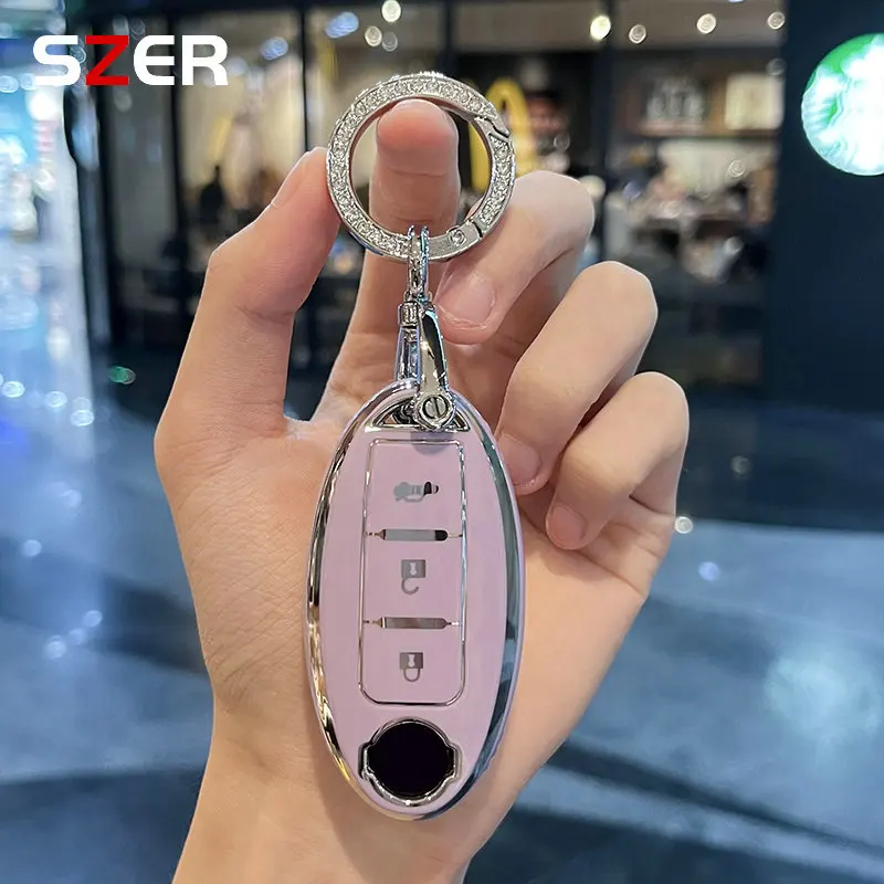 TPU Car Key Case Cover Shell For Nissan Qashqai X-Trail Versa Maxima Altima Rogue Murano Juke Tiida Infiniti FX35 QX60 Accessory
