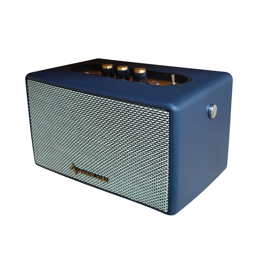 المنزل ريترو المزدوج 3 بوصة Wofer Bt5.3v Boombox المتكلم 40 واط صندوق تشغيل الموسيقى الخشب Bt المتكلم قفل الصوت