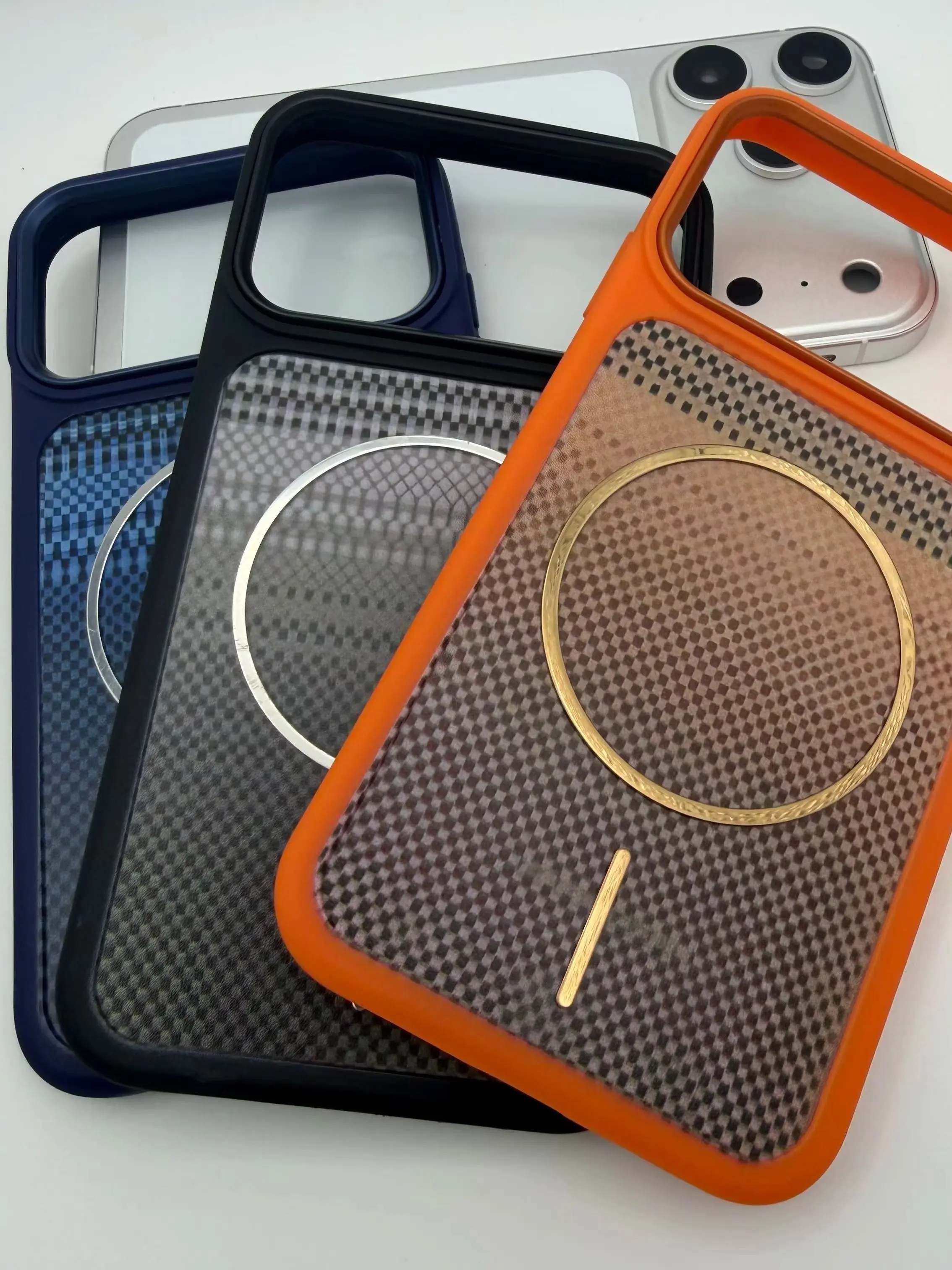 Etui z TPU o fakturze kevlaru dla iPhone XR, zmodyfikowane na 17 Pro, wygląd jak 17 Pro, odporna na wstrząsy osłona ochronna kompatybilna z MagSafe. — zdjęcie produktu 7