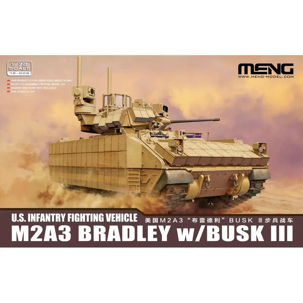 

MENG 72-005 1/72 Американская пехотная боевая машина M2A3 Bradley с Brusk III — комплект масштабной модели