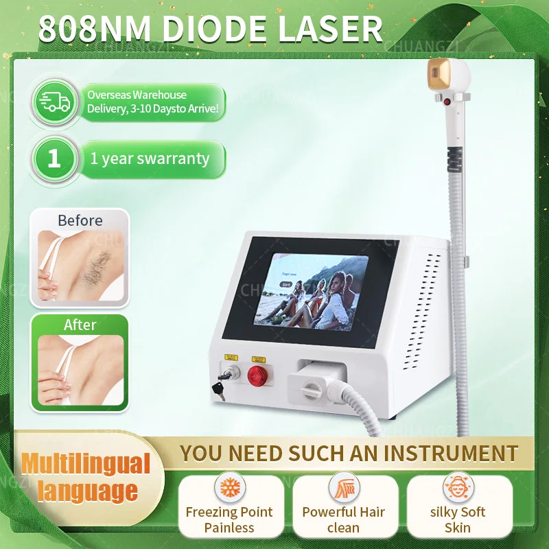 

2025 NEW 4 Wavelength Diode Laser Hair Removal Professional depiladora Laser Sanendi 755 808 940 1064nm Painless Hair Removal Ma