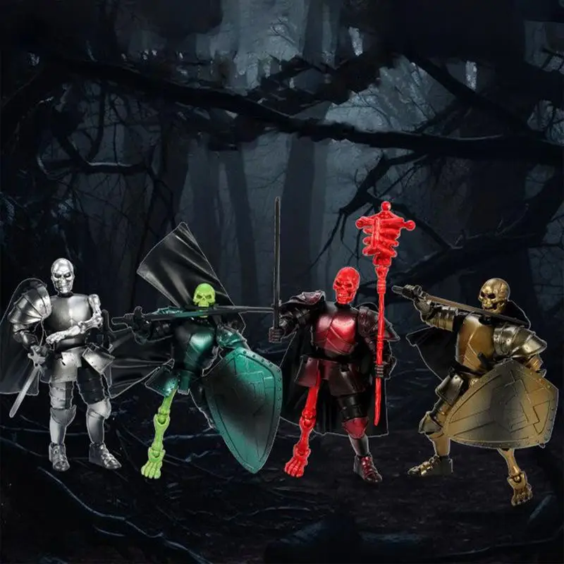 Middeleeuwse Schedel Actiefiguren Beweegbare Robot Multi-Jointed Dummys Volledig Gelede Figuren Speelgoed voor Bureau Display Beeldje Model