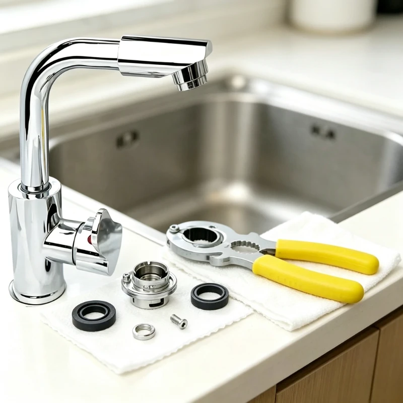 1Pcs Universal Faucet Aerator Wrench Circular Pipe Clamp Water Outlet Nozzle Removal Tool Bathroom Repair Accessory