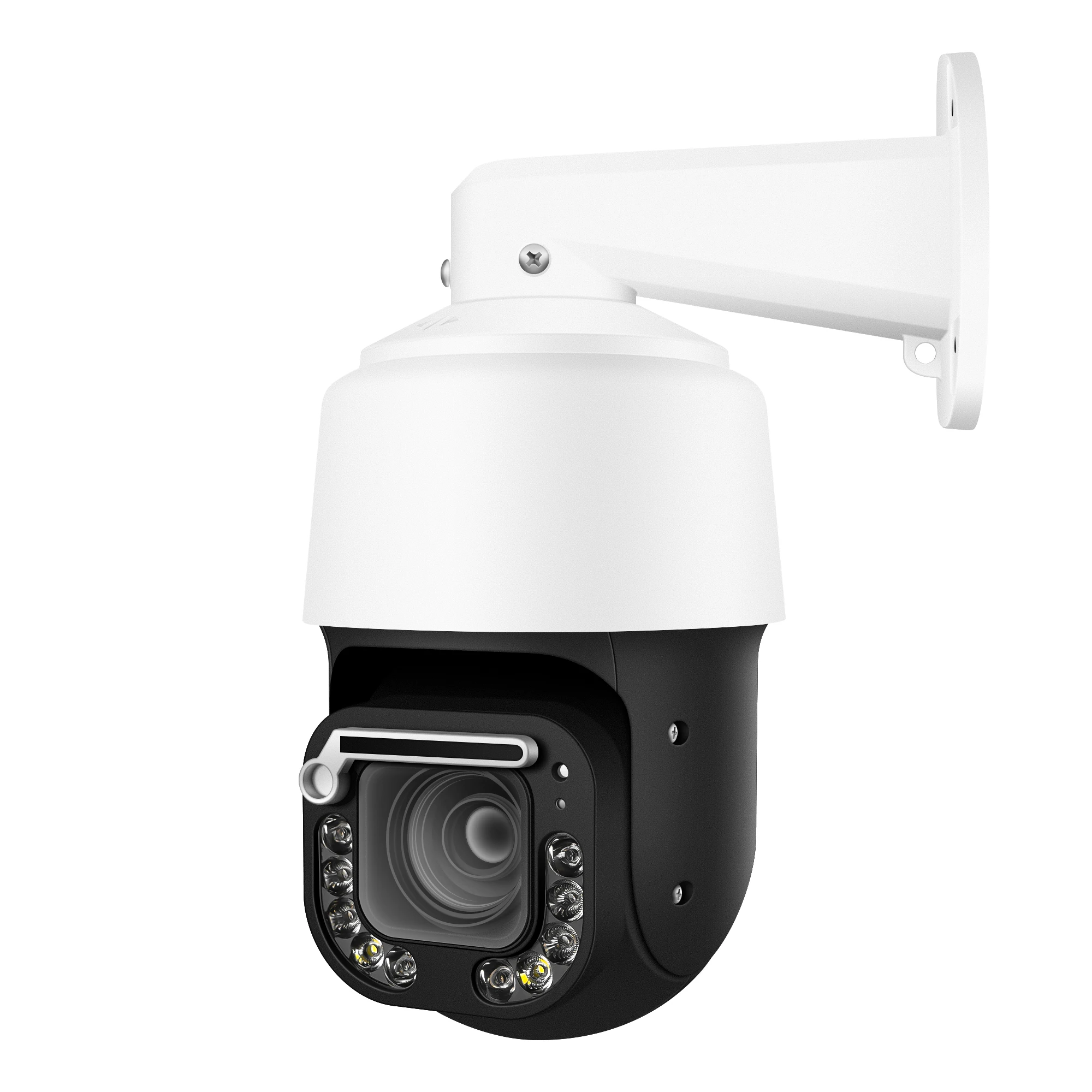 New 4inch 6MP ColorVu AI Human Auto Tracking Mini POE IP PTZ Camera Speed Dome With Wiper 20x Optical Zoom 2 Way Audio & SD Slot