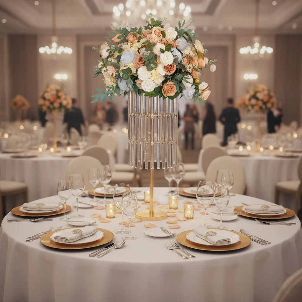85 cm hoher Acryl-Blumenständer als Tischdekoration für Hochzeiten, Events und Partys – Detail 2