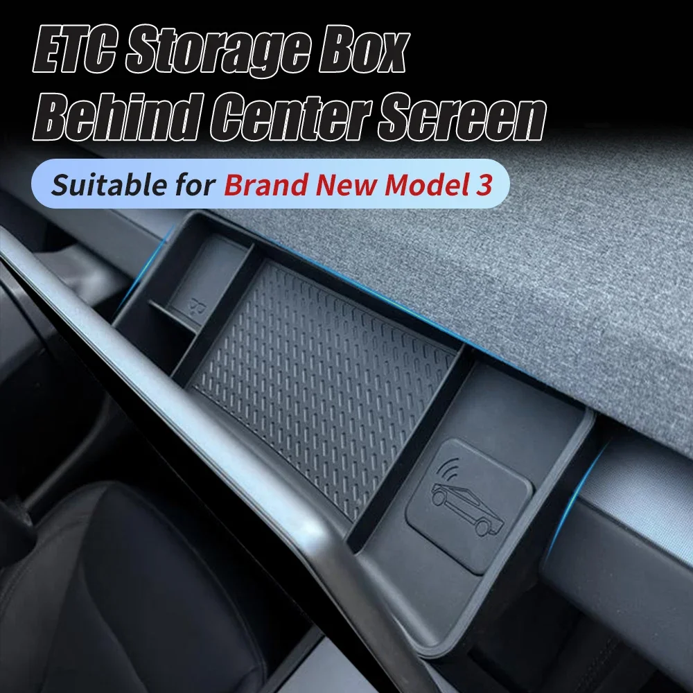 

For Tesla Model 3 Highland 2024 Silicone Dashboard Storage Tray Instrument Panel Tissue Box Center Console Screen Rear Organizer