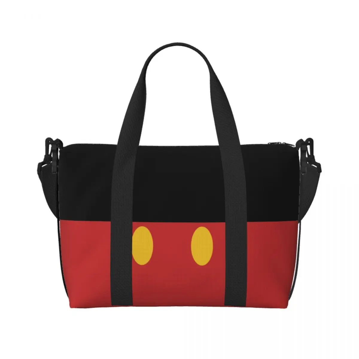 

Custom Anime Cartoon Minnie Polka Dots Tote Bag for Women Large Capacity Beach Gym Travel Bags