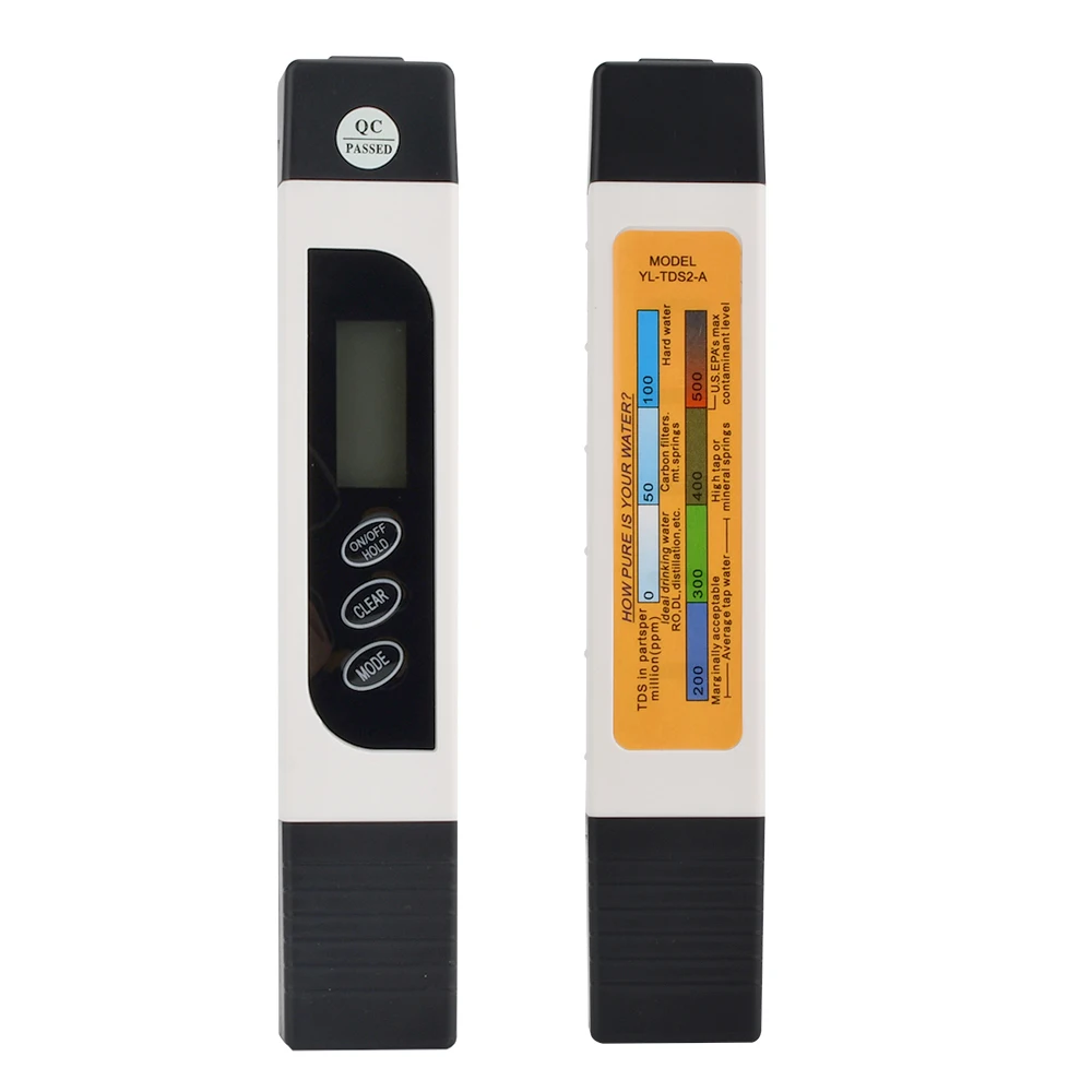 3 in 1 TDS/EC/TEMP Water Quality Tester 0-9990ppm Digital Conductivity Meter LCD PPM Tester for Drinking Water Aquariums Filter