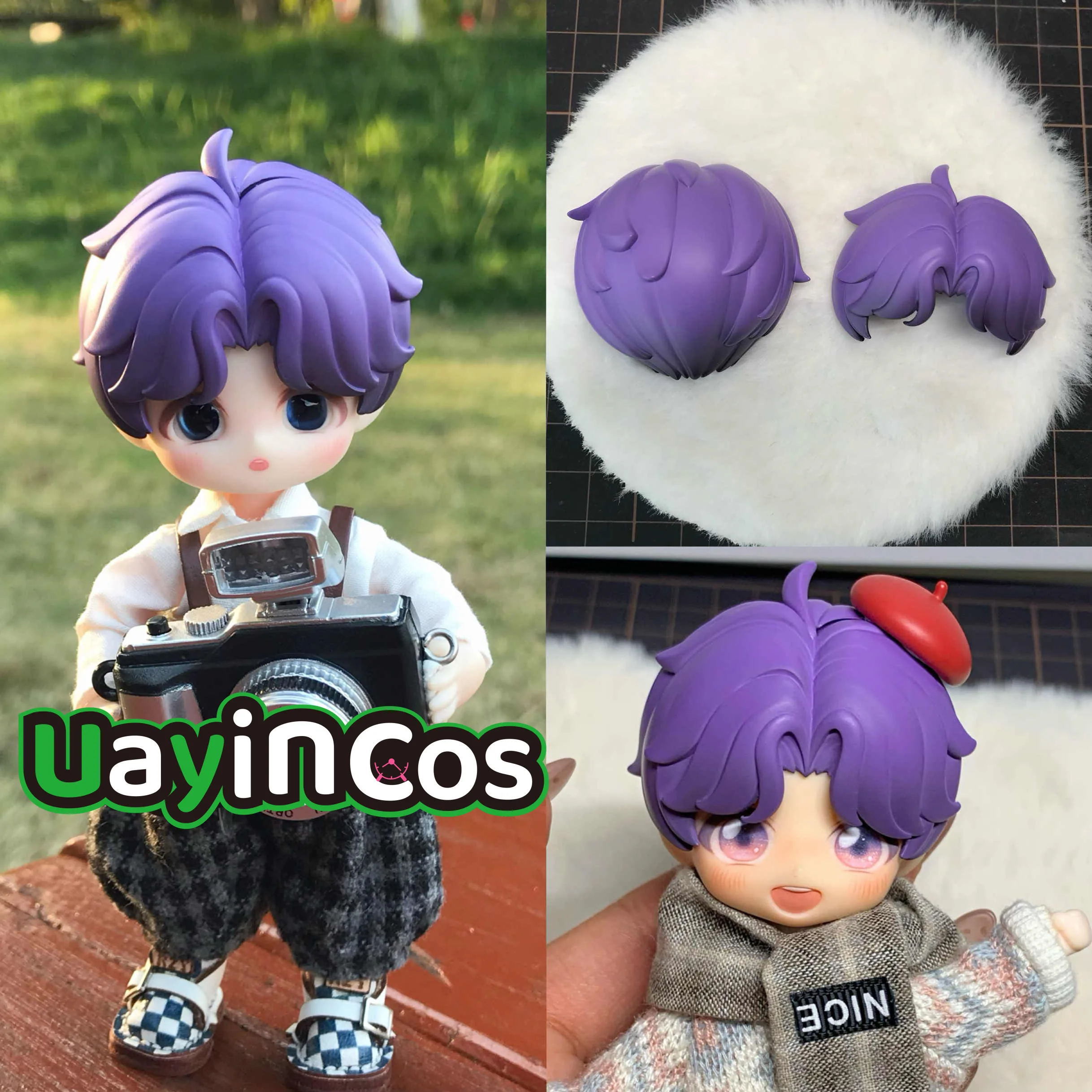 Love and deepspace Ralayo OB11 Gsc BJD Hair Shell Wig Hat Detachable Handmade Doll Accessories Game Props Anime Figure Toy Kids