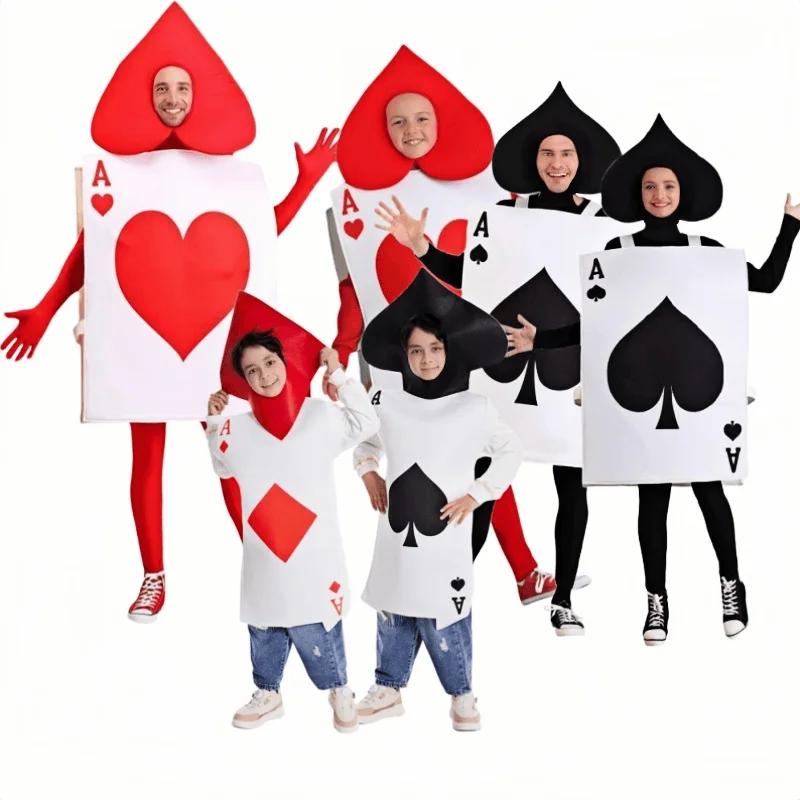 

Костюм для Хэллоуина: Покерный Костюм с Красным Сердцем и Королем, Забавный Наряд для Вечеринки, Женский Традиционный Китайский Сценический Костюм из Полиэфирного Волокна