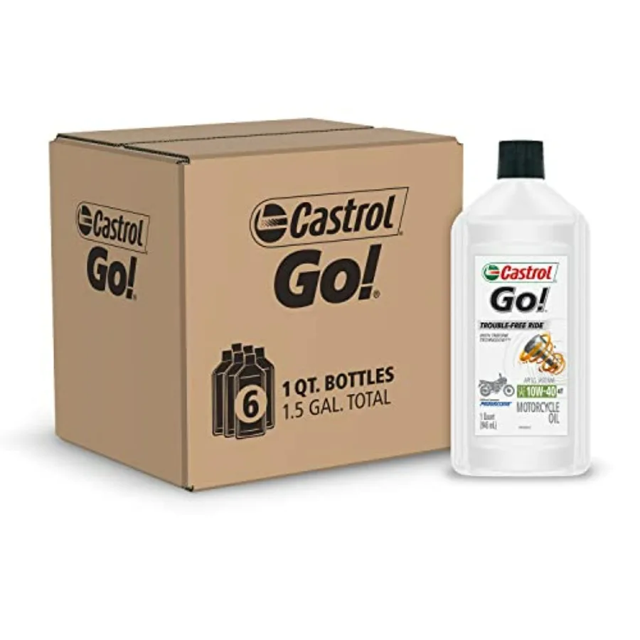 Aceite de motor de motocicleta de 4 tiempos, 10W40, alto rendimiento, para conducción de alta velocidad y uso resistente, botella de 1 litro, paquete de 6 garantiza Smo