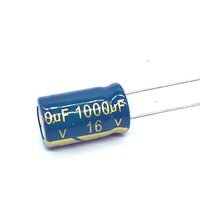 10pcs/lot 1000uf16V Low ESR/Impedance high frequency aluminum electrolytic capacitor size 10*17 16V 1000uf 20%