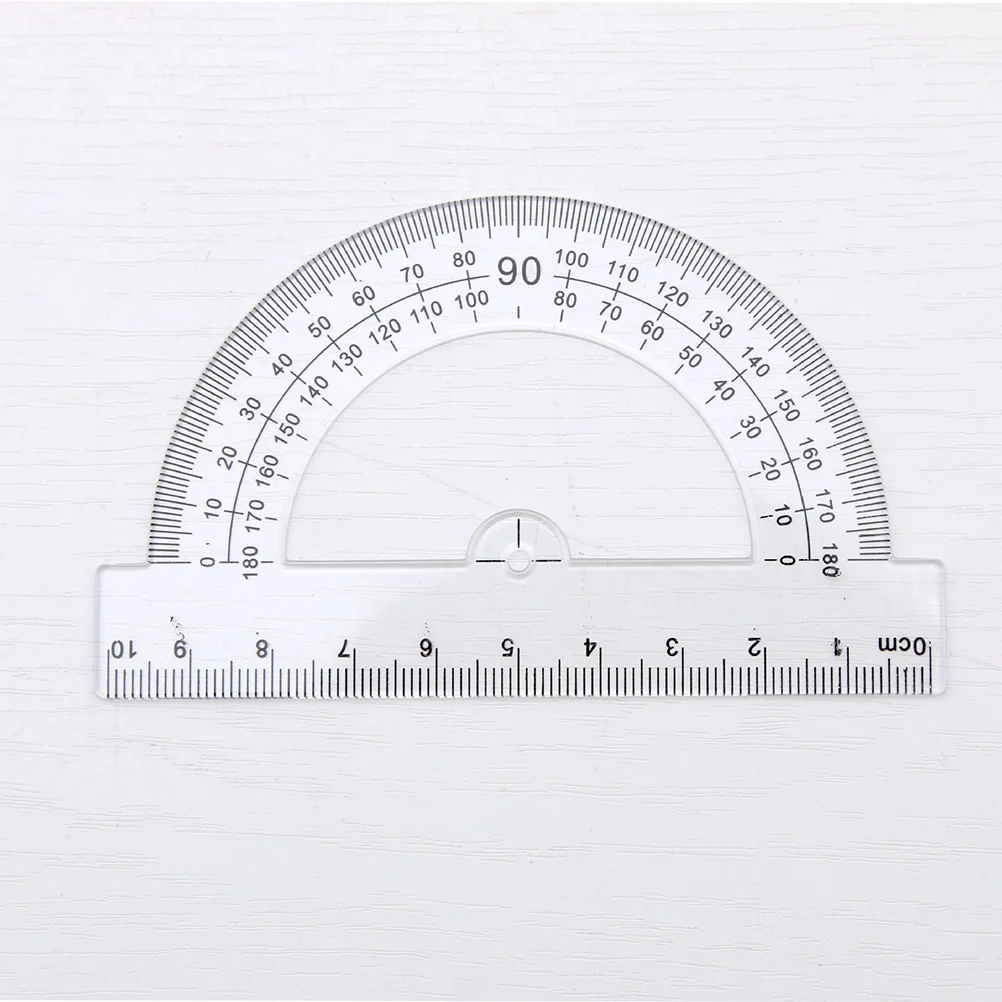 30Pcs Clear Plastic Protractors 0-180 Degree Geometry Rulers Measuring Tools for Students Architects Engineers