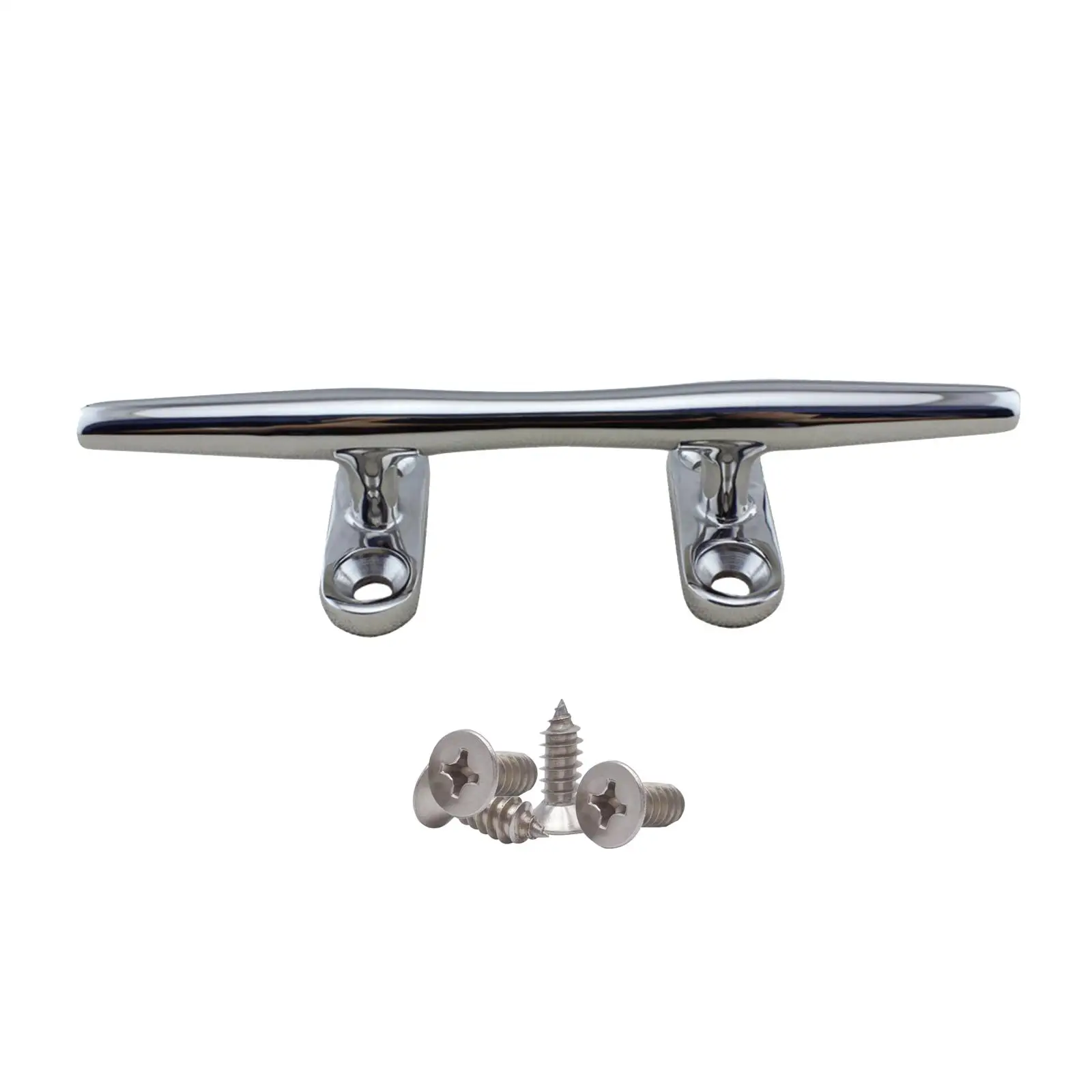 6xBoat Dock Cleat Durable Professional พร้อมสกรูติดตั้ง 4 ตัว เกรดสำหรับงานทางทะเล ขนาด 4 นิ้ว