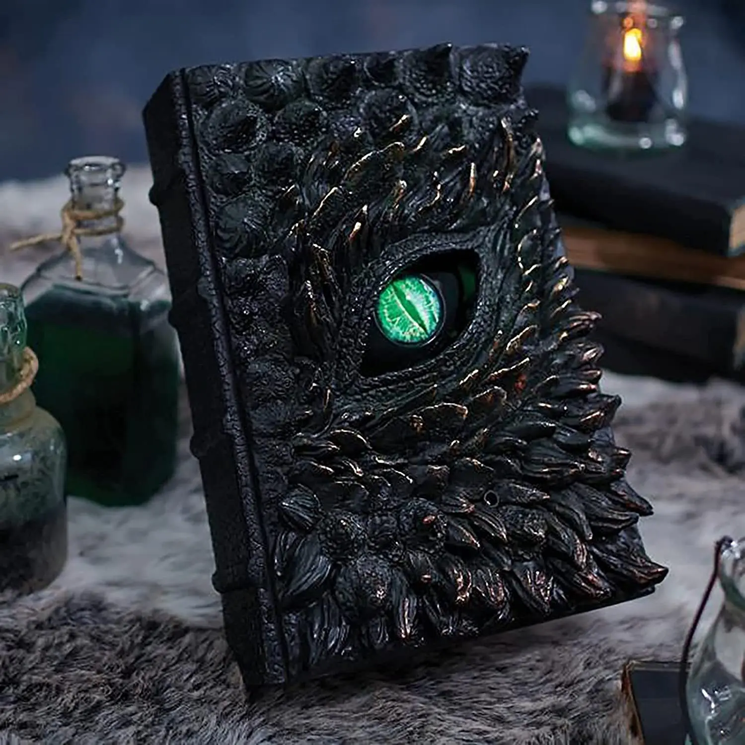 Resin Resin Embossed Deluxe Embossed Eyes Book Retro Diary Dragon Dragon Embossed Animated Notepad Engraving Dragon  Notebook