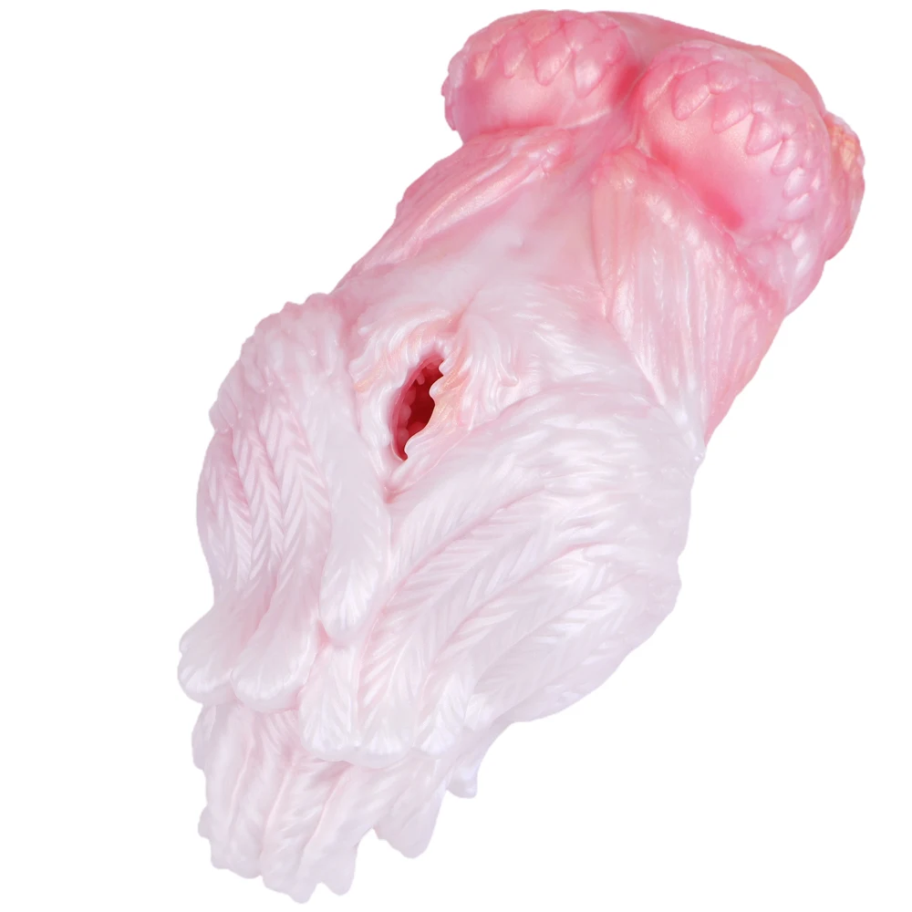 LUUK الخيال الوردي الريش امرأة الذكور الاستمناء الضارب القضيب تحفيز Onahole جيب كس ألعاب جنسية من السيلكون للرجل