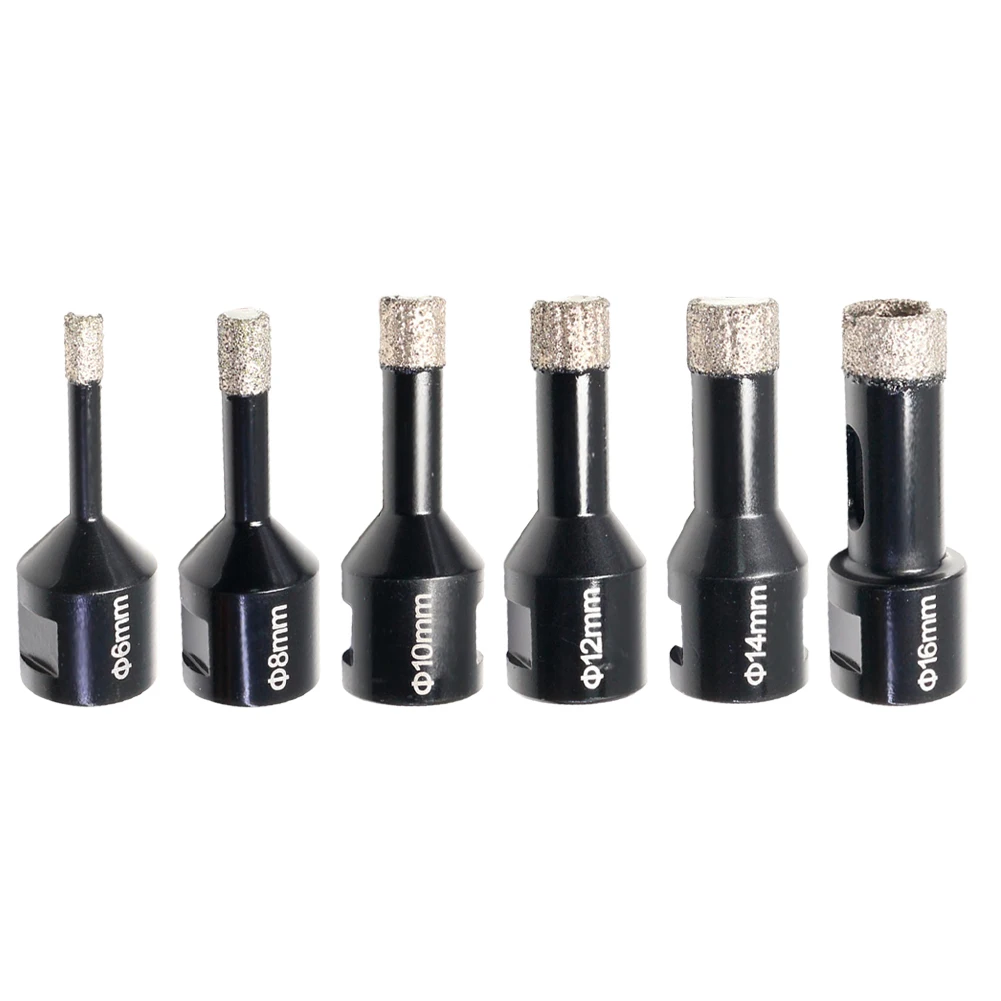 6-16mm Hole Opener Diamond Drill Bit Tile Marble Concrete Drill Bit Grinder Angle Grinder Drill Bit Thread Brazing Hole Opener