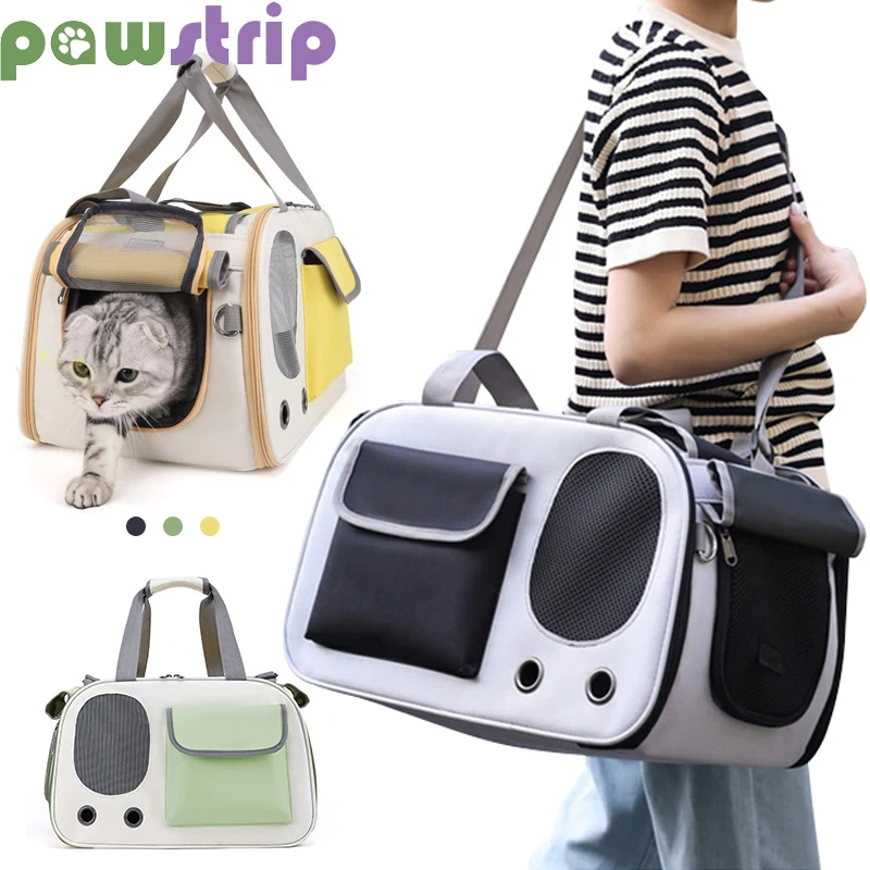 

Cat Carrier Bag Foldable Portable Outdoor Travel Handbag Large Capacity Breathable Pet Carrying Shoulder Bags Pet Supplies