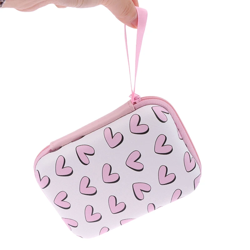 Heart Butterfly Headphone Data Cable Storage Bags Charger Power Bank Rectangular Box Zipper Bag Pocket Pouch