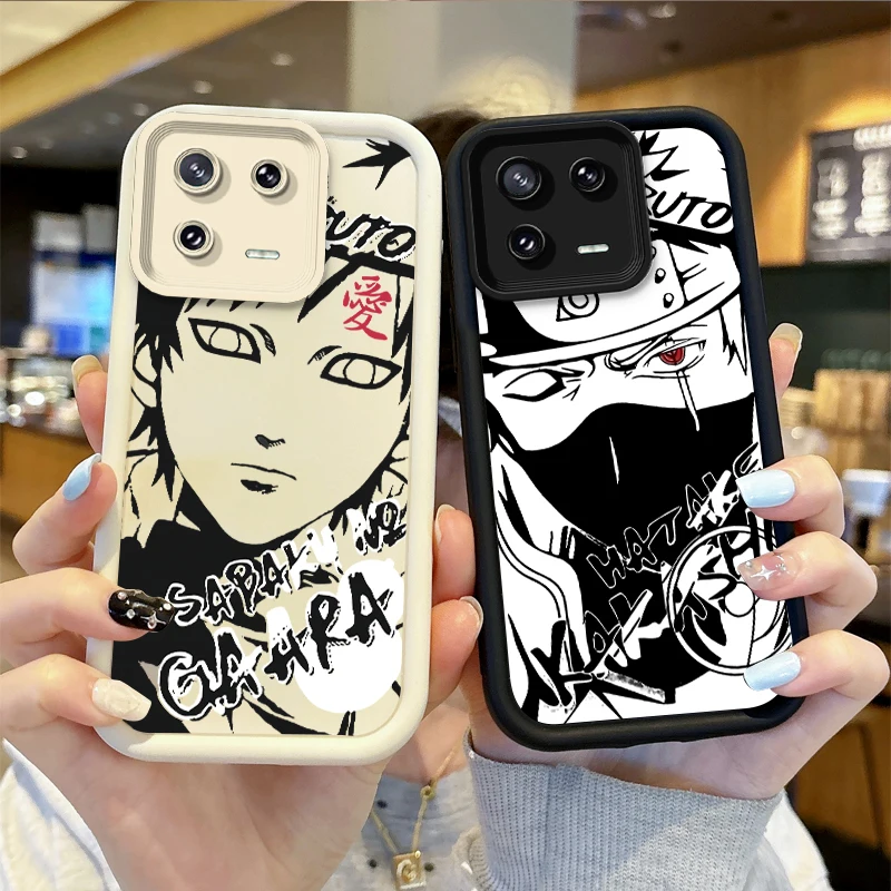 Anime N-NARUTO Gaara Phone Case For XIAOMI 14 13 12 11T Pro 13 12 11 Lite Poco F6 F5 X5 X3 Pro NFC Dustproof Non-Slip Back Cover