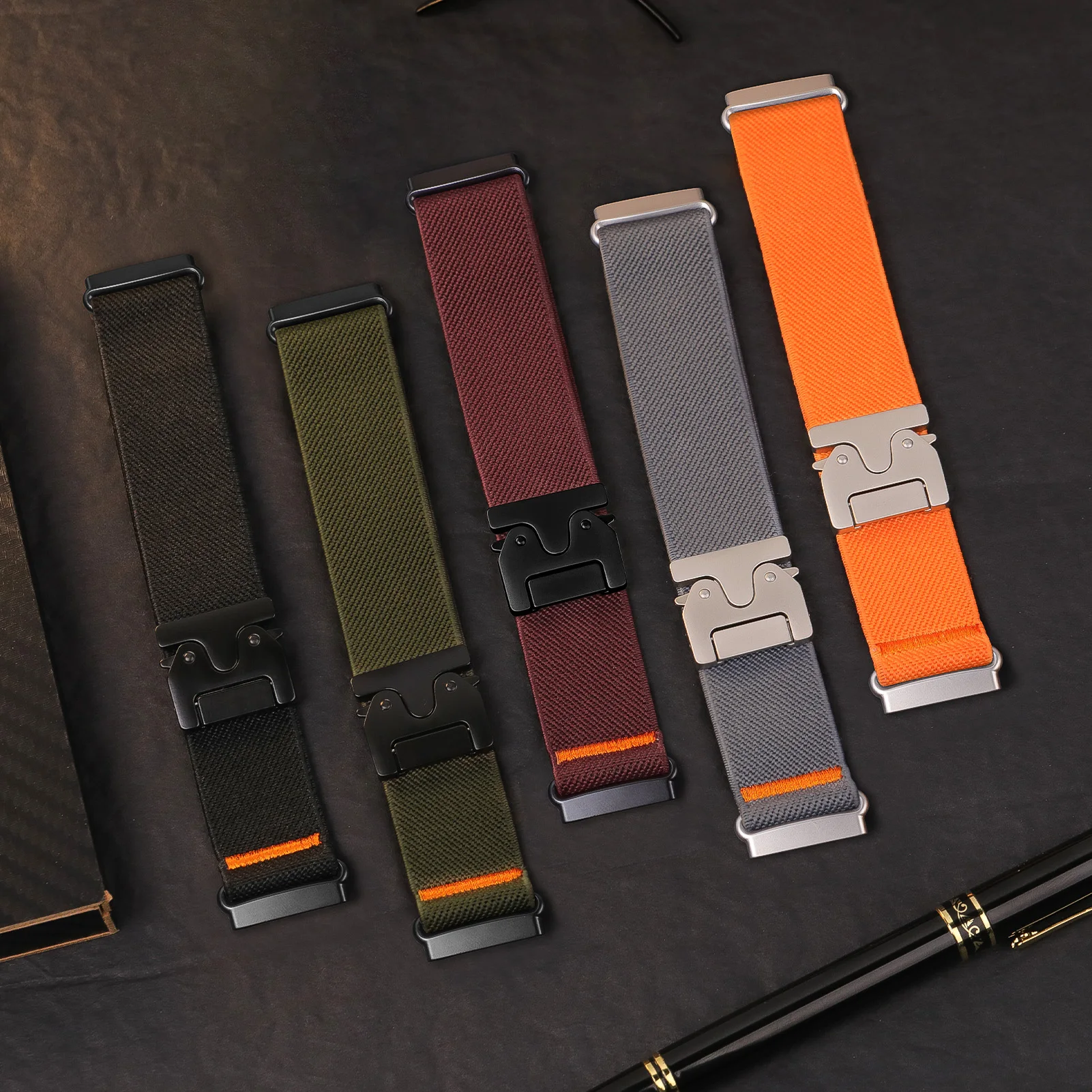 ملحقات لساعة Fitbit Versa 3 4 Sense 2 الفرقة الذكية البديلة بحزام من النايلون سوار كوريا Fitbit Versa4 3 حزام المظلة #4