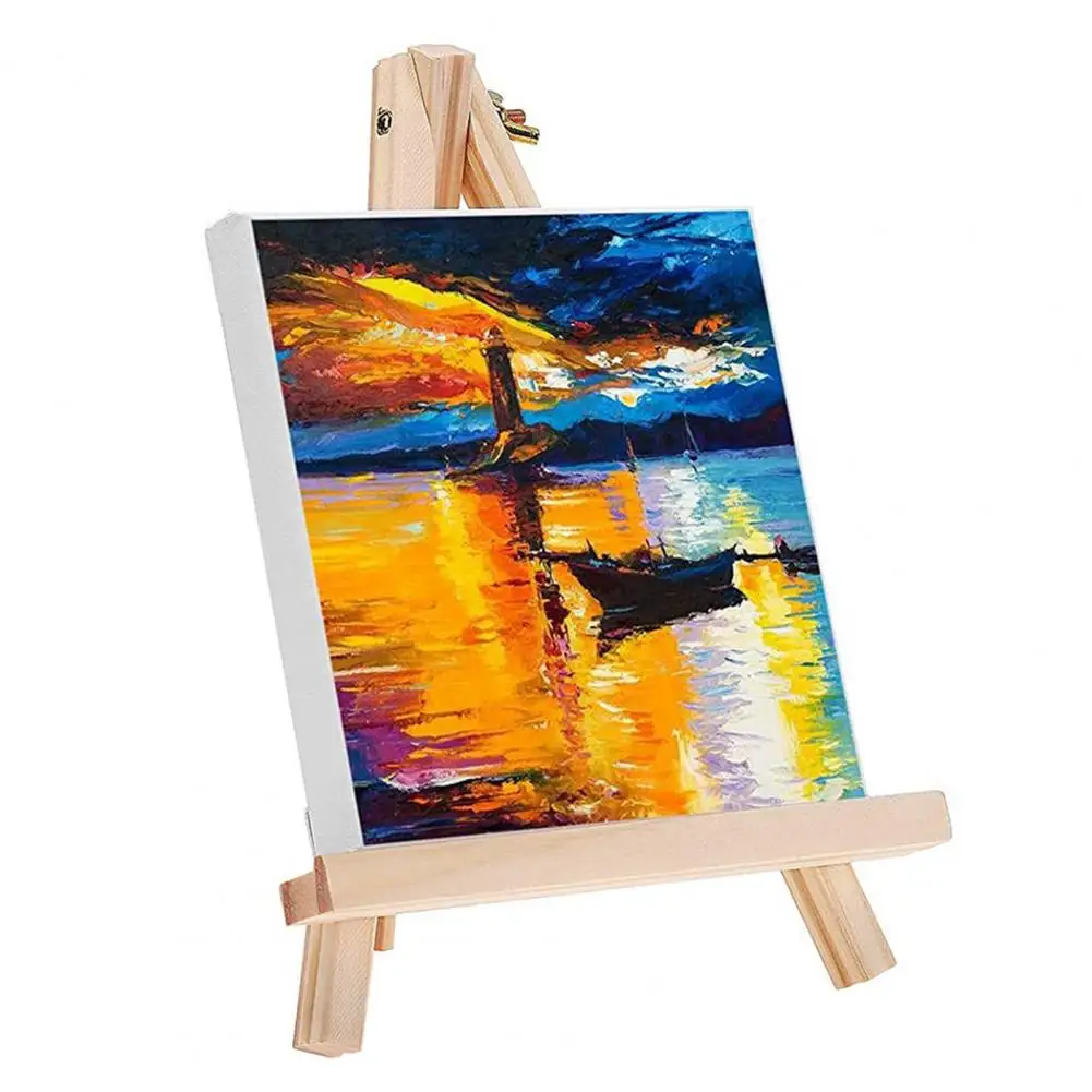 กระดานทาสีพกพาแบบไม้ขาตั้งกล้องสามขาปรับความเอียงได้น้ำหนักเบาสำหรับการวาดภาพผู้เริ่มต้นวาดภาพ