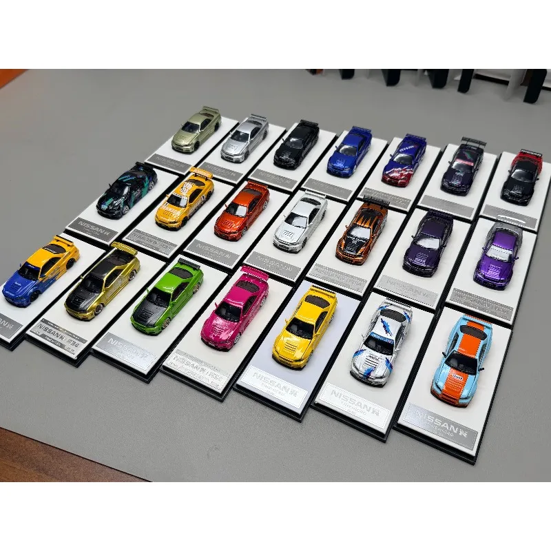 Diecast TM 1:64 Scale GTR R34 Open-Top Edition Series Alloy Car Model