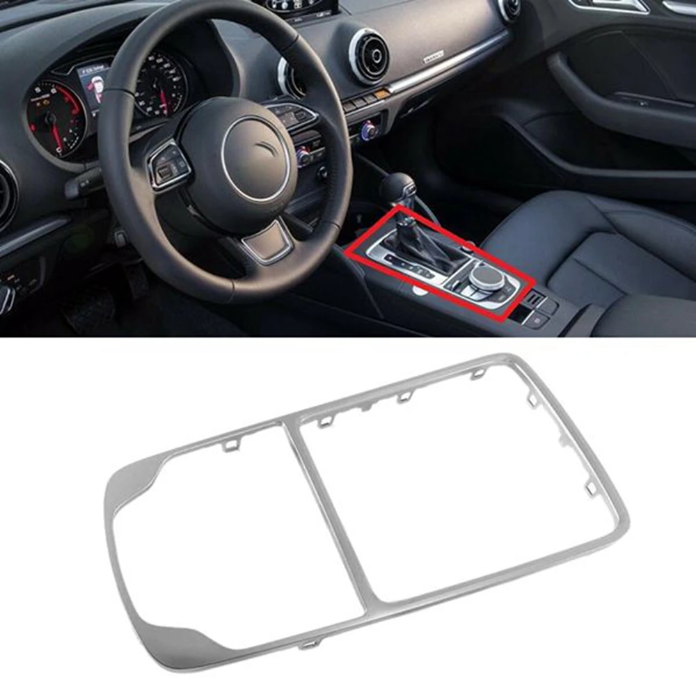 Car Front MMI Console Frame Chrome Trim Cover for-Audi A3 2013-2020 S3 -RS 2016-2017 8V0864260A