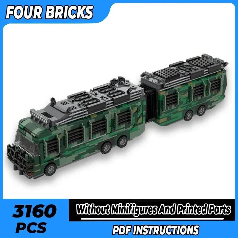 

Moc Building Bricks Военная модель автомобиля RV Мобильная лабораторная технология Модульные блоки Подарки Рождественские игрушки Наборы «сделай сам» Сборка!