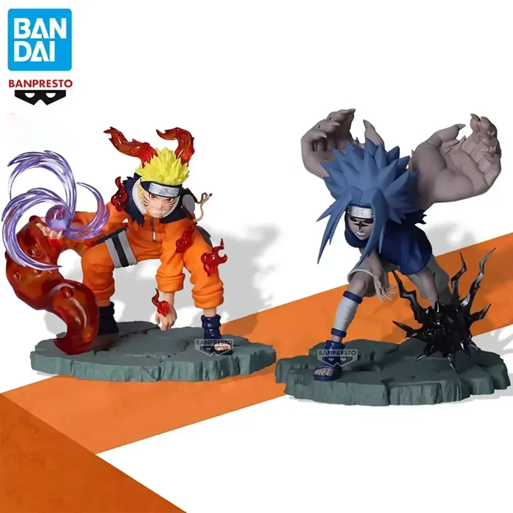 

Bandai Original Banpresto Naruto Memorable Saga Uchiha Sasuke Uzumaki Naruto Model Anime Figures Toy Gift