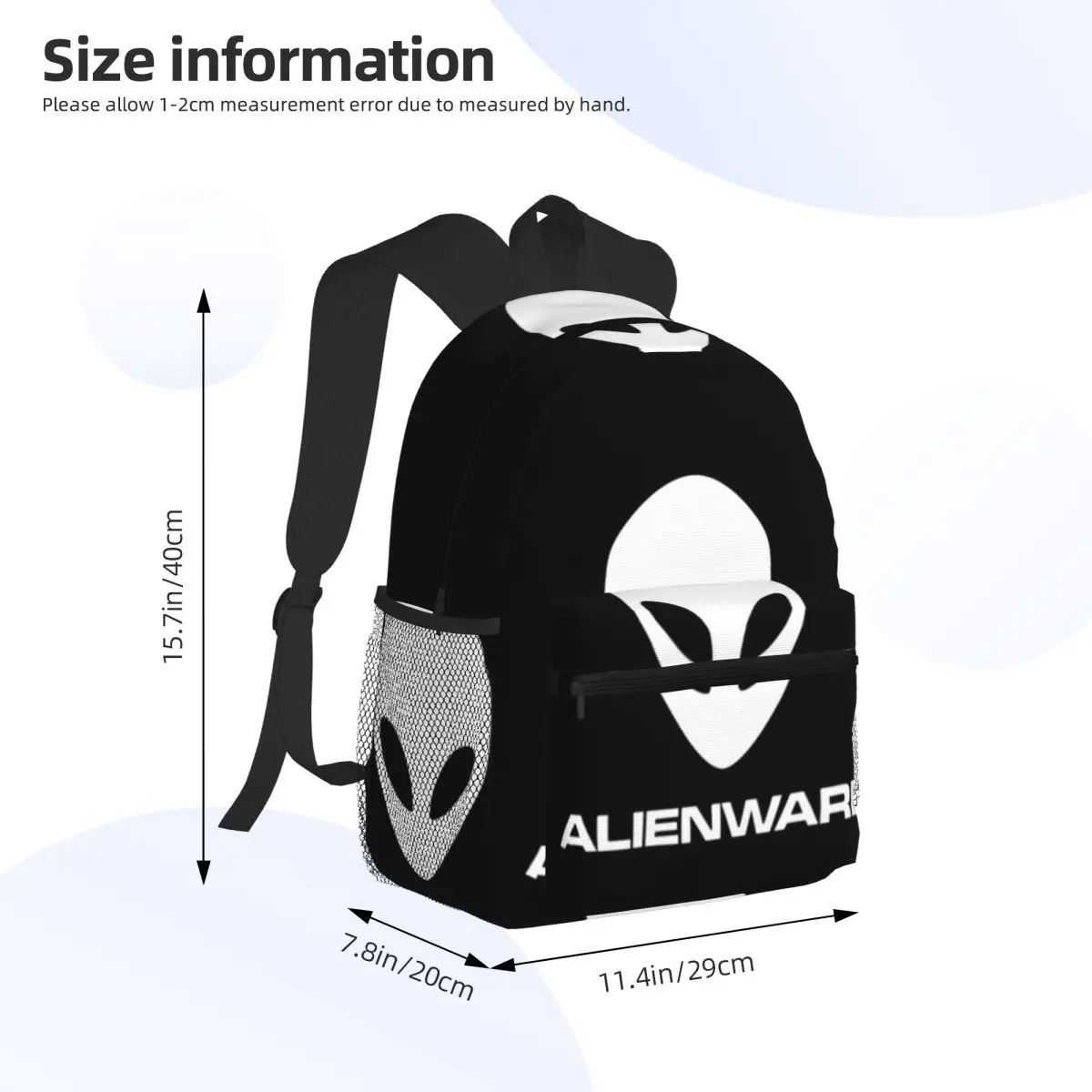 Alienware Dale Student Backpack School Bag Hiking Travel Daypack for Boys Girls Bookbag Shoulder Bags