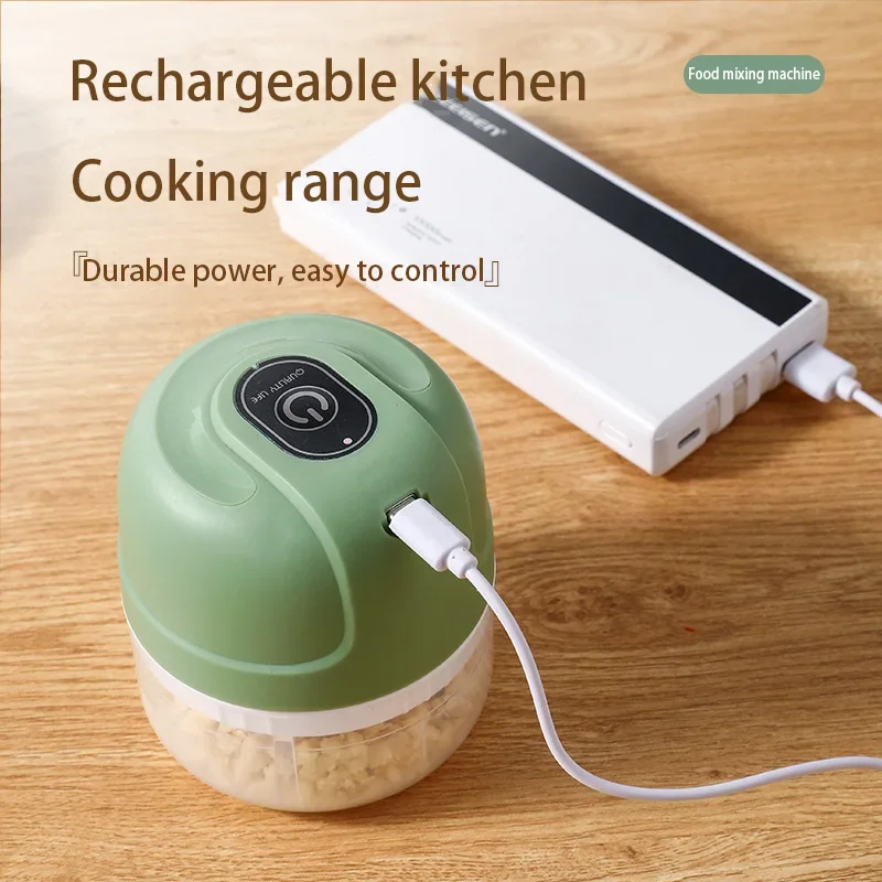 Electric Vegetable Chopper Multi-Functional Meat Grinder Garlic Crusher Food Chopper 100/250ml Mini USB Wireless Masher Machine