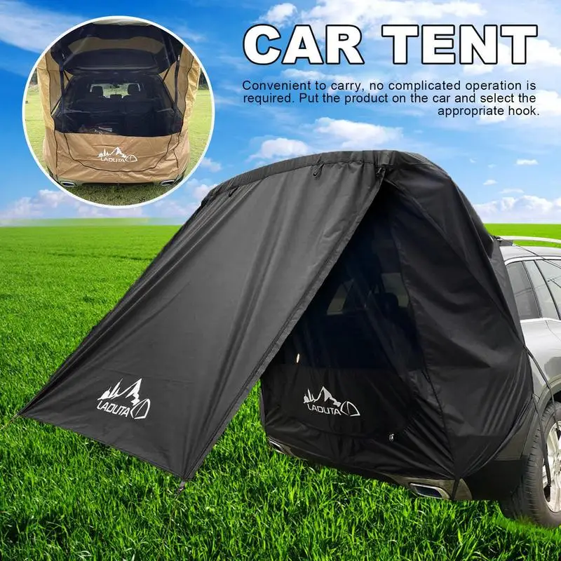 Car Rear Tent Hatchback Sunshade Tent Car Camping Tent Outdoor Picnic Barbecue Sun Shelter Tent Car Trunk Tail Extension Tent