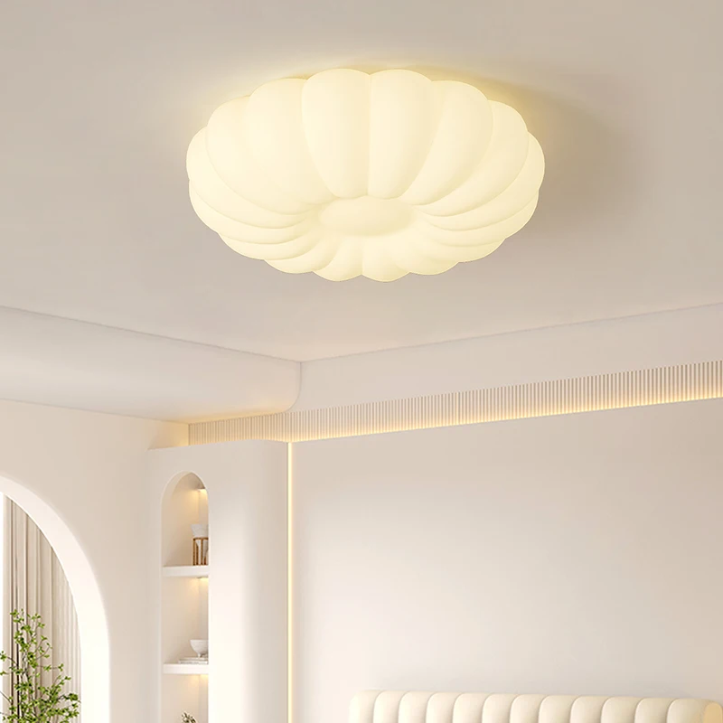 Nordic Living Room Full Spectrum Eye Protection Indoor Lighting Bedroom LED Modern Creative Petal Children's Room Ceiling Light